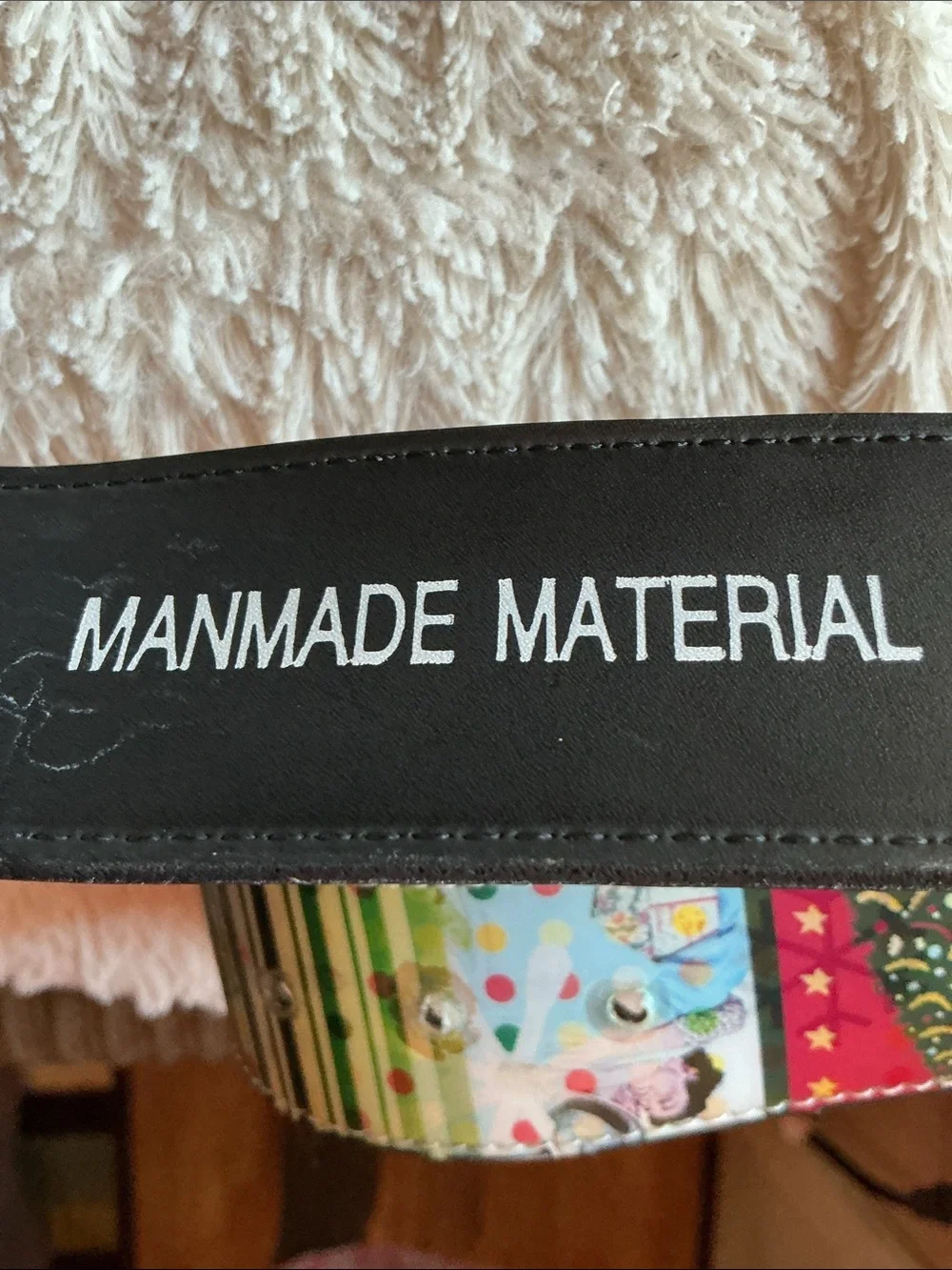 Women’s Men’s Christmas Prismatic Hologram Holographic Belt Size L
